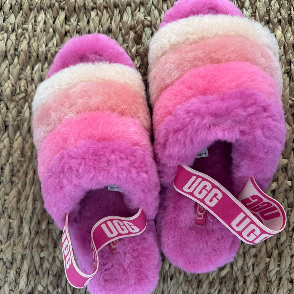 UGG Multicolor Fluffy Slippers